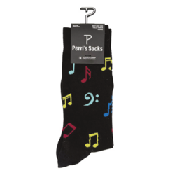 Musical Notes socks - Multicolour on Black